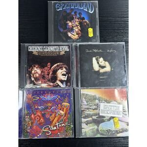 Lot of 5 CD's 70's 80's 90's Led Zeppelin/Santana/Grateful Dead